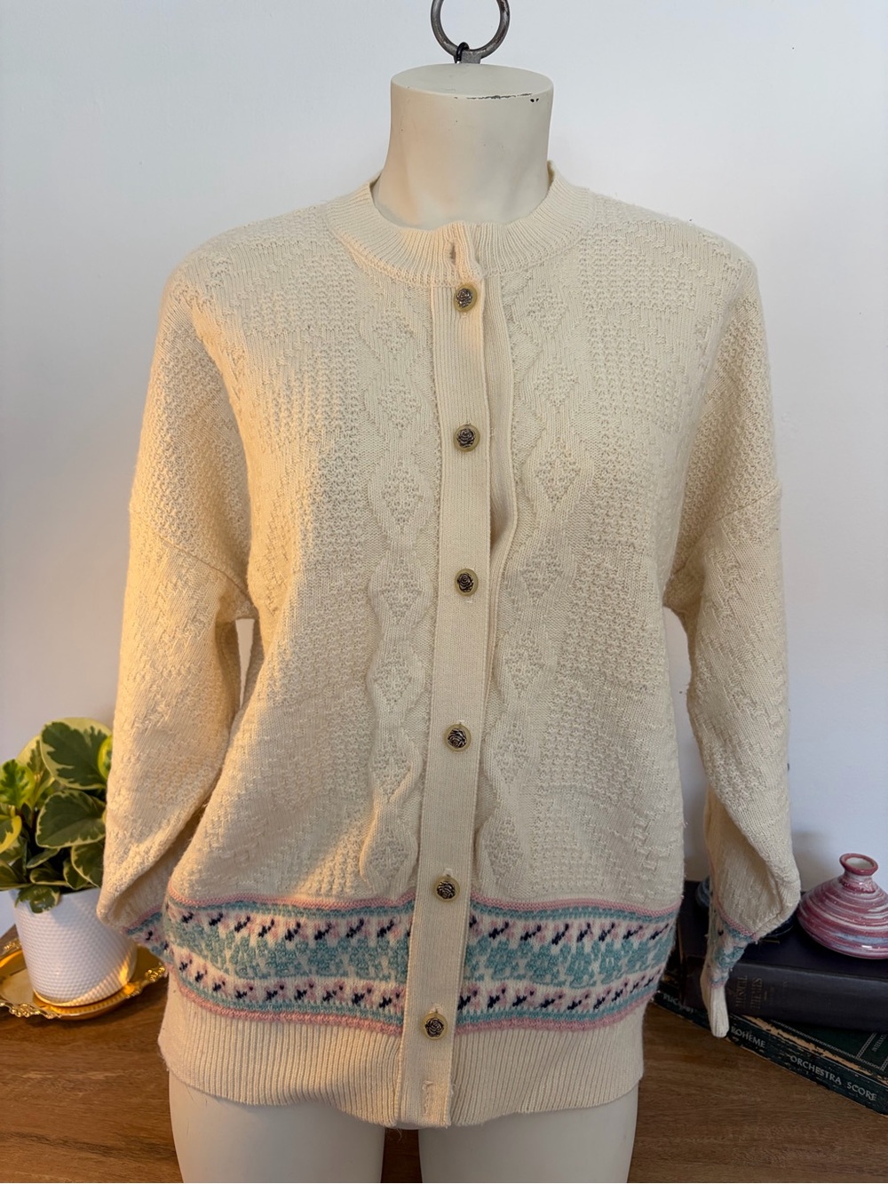 Marks & Spencer St Michael Vintage Fair Isle Cardigan